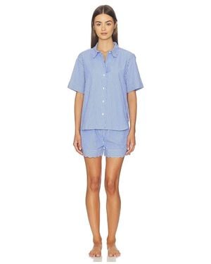 Polo Ralph Lauren Intimates Short Sleeve Scallop Short Set - Blue