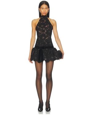 retroféte Cicely Lace Dress - Black