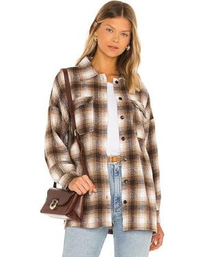 Lovers + Friends Harlow Flannel Shacket - Brown