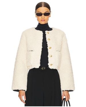 L'academie 'Academie By Marianna Pauchet Reversible Faux Sherpa Jacket - Natural
