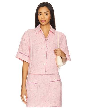 Jonathan Simkhai Khloe Short Sleeve Button Down - Pink