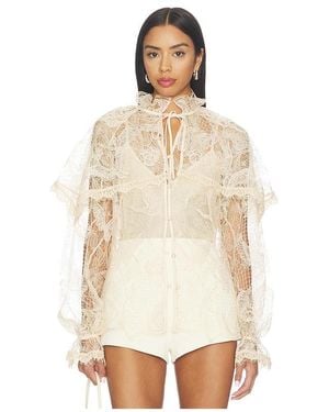 ALÉMAIS Winifred Lace Blouse - Natural