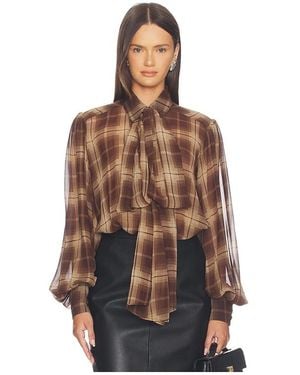 Bardot CHEMISE ENCOLURE NOUÉE CECILE en Multi - Marron