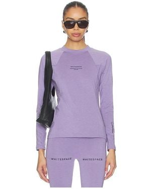 White/space Graphene Crew Neck Top - Purple
