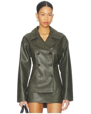 superdown Caroline Faux Leather Jacket - Green