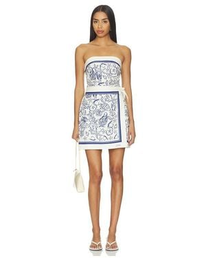 Jonathan Simkhai Darbie Linen Bustier Mini Dress - Blue