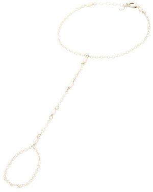 NAiiA Sophia Pearl Hand Chain - White