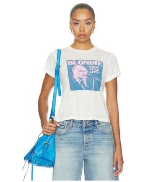 Daydreamer Blondie Magazine Burnout Vintage Tee - Blue