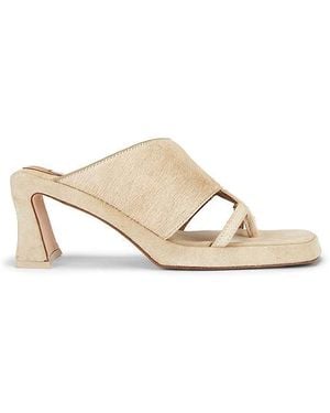 Miista Trisha Pony Asymmetric Thong Sandal - White
