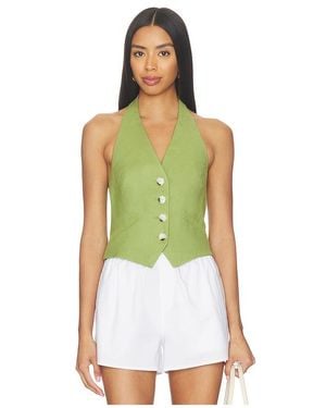 Veronica Beard Arabella Vest Top - Green