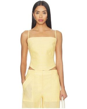 Jonathan Simkhai Lenora Bustier Top - Yellow