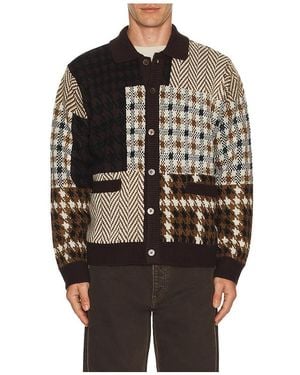Obey Cárdigan Patchwork En Color Marrón Talla (También En S) - Negro