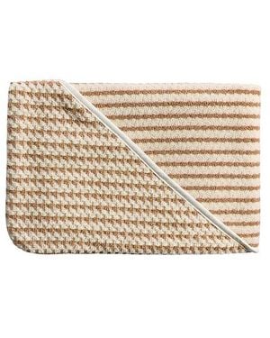 Parachute Organic Mini Mosaic Hooded Toddler Towel - Natural