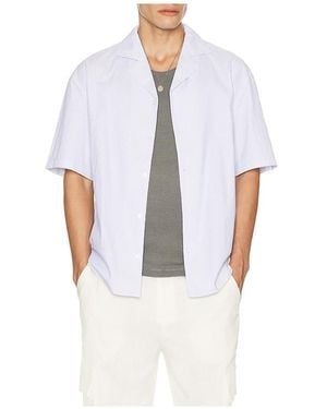 KROST Cotton Stripe Bowling Shirt - White