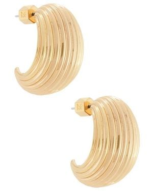 Miranda Frye Pendientes De Aro Florence En Color Oro Metálico Talla - Blanco