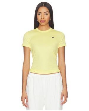 Lacoste Slim Fit Cotes Tee - Yellow