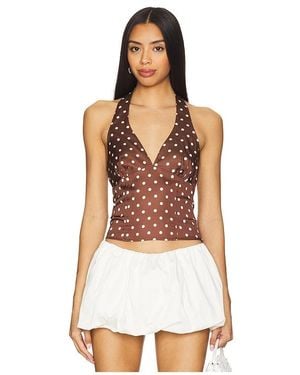 MORE TO COME Vivan Halter Top - White