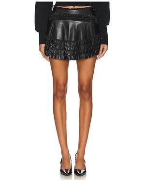 LoveShackFancy Audria Skirt - Black