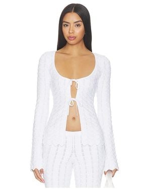 Lovers + Friends Cárdigan Polly En Talla (También En Xs, Xxs, S, M, Xl) - Blanco