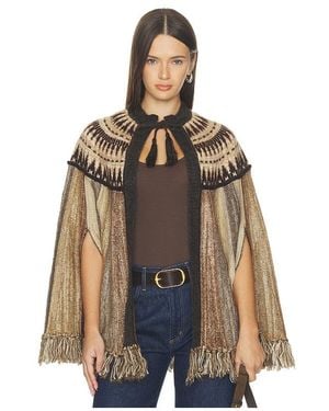 Ba&sh Prato Poncho en Multi. - Marron