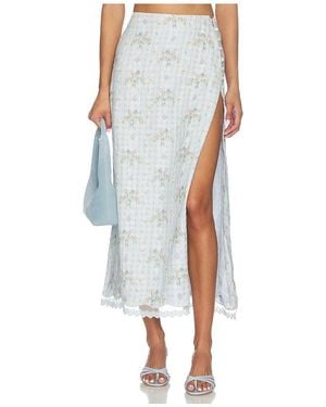 Agua Bendita Tove Bleu Skirt - Blue