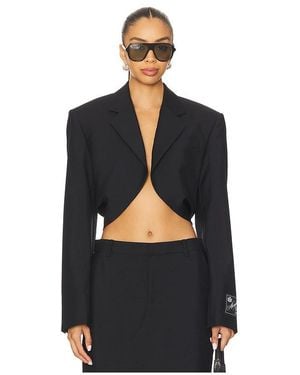 Alexander Wang Cropped Drape Back Blazer - Black