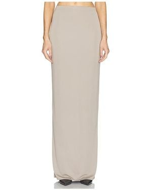 Helsa Matte Jersey Slim Maxi Skirt - White