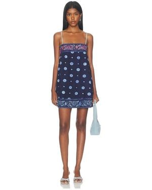 Free People Bali Take Me With You Mini Dress - Blue
