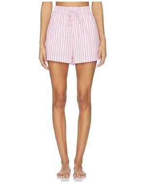 Homeys Stripe Pajama Short - White