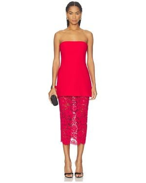 Amanda Uprichard Vestido Jada En Color Rojo Talla (También En M, S, Xs)