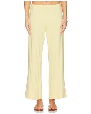 DONNI. The Baby Rib Scallop Pant - Yellow