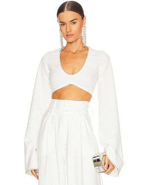 Khanums Kira Diamante Trim トップ - ホワイト