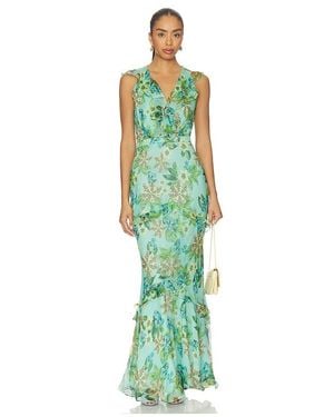 Saloni Rita Dress - Green