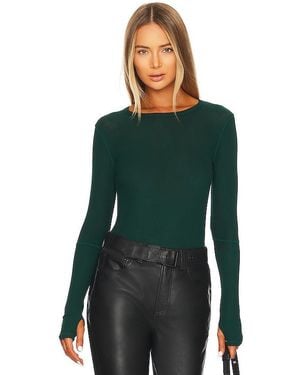 Michael Lauren Everett Long Sleeve Thumbhole Tee - Green