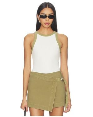 Hudson Jeans Ribbed Racer Tank Top - Multicolour