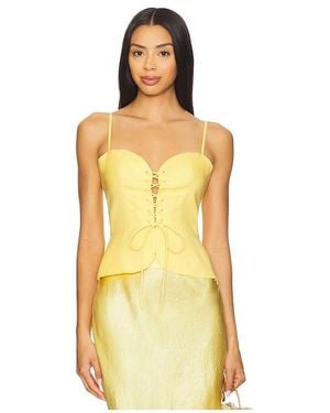 USISI SISTER Josie Linen Top - Yellow