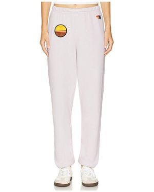 Aviator Nation Sunset Patch Sweatpant - White