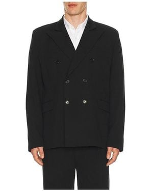 Palmes Double Breasted Blazer - Black