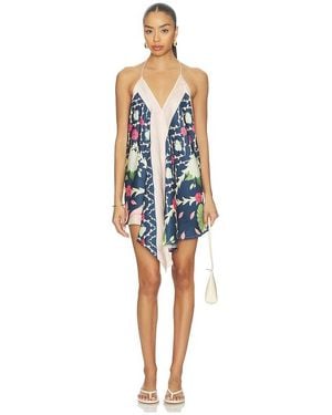 VERANDAH Handkerchief Mini Dress - Blue