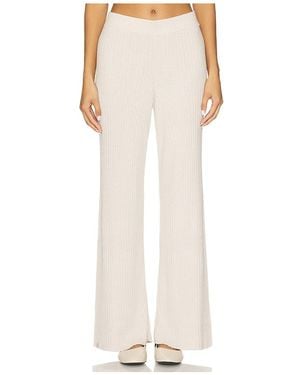 Barefoot Dreams Cozychic Ultra Lite Lurex Rib Wide Leg Pant - White