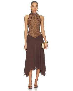 De La Vali Chandra Midi Dress - Brown