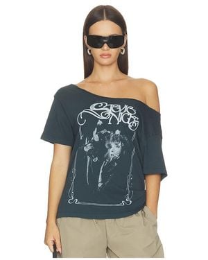 Daydreamer Stevie Nicks Bella Donna Off The Shoulder Tee - Blue