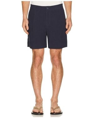 Percival Pleated Tailored Shorts - Blue