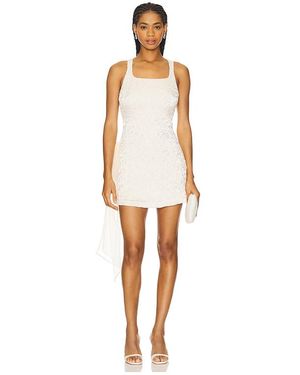 For Love & Lemons Frosted Organza Mini Dress - White