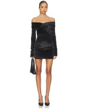 Lovers + Friends Natalia Velvet Mini Dress - Black