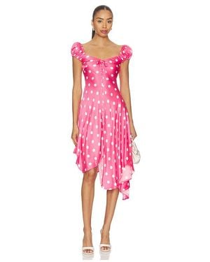 For Love & Lemons Lilian Midi Dress - Pink