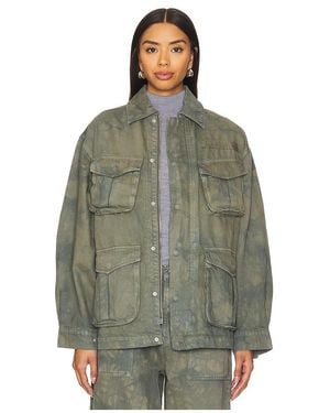 GRLFRND Kaia Oversized Drawstring Jacket - Green