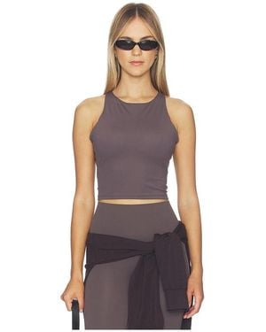 Spanx Get Moving High Neck Tank Top - Brown