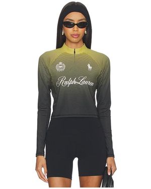 Polo Ralph Lauren Graphic Cropped Quarter Zip Sweatshirt - Multicolour