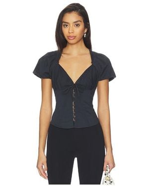Free People Blusa Summer En Color Negro Talla (También En Xs) - Azul